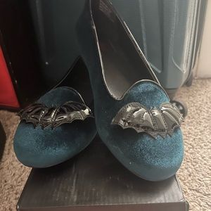 Strange Cvlt Bat Velvet Flats
